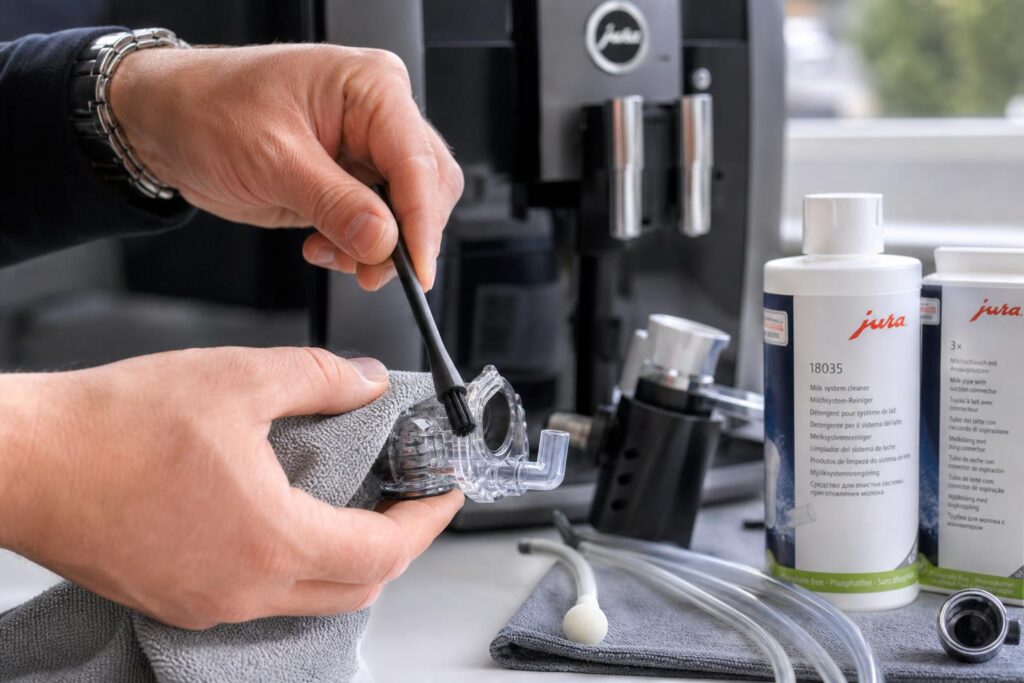 découvrez comment nettoyer efficacement le système de lait one-touch de votre machine à café jura pour garantir un goût parfait et une hygiène optimale.
