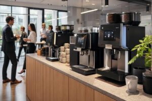découvrez notre sélection des meilleures machines à café adaptées pour une équipe de 30 à 50 personnes, alliant performance, capacité et facilité d'utilisation pour un bureau dynamique.